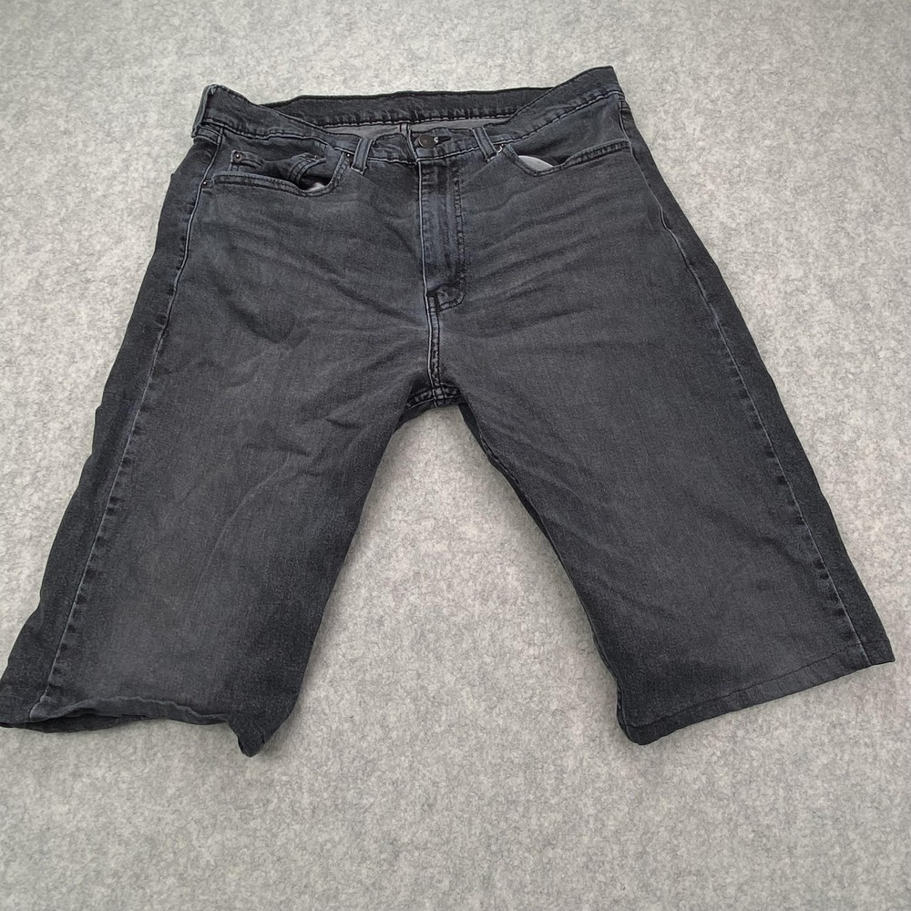 Levis 505 Shorts Mens 36 Gray Denim 5 Pocket Bermuda 14 Inseam Casual